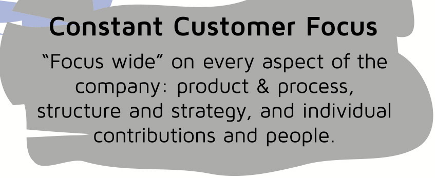 constant customer focus